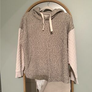 Madewell Heathered Gray and Cream Hoodie